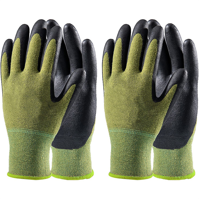 Bamboo Gardening Gloves With Nitrile Coating 