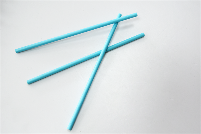 Colorful striped disposable paper straw